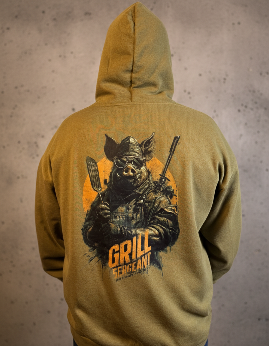 Grill Sergeant Hoodie S&T BBQ Division