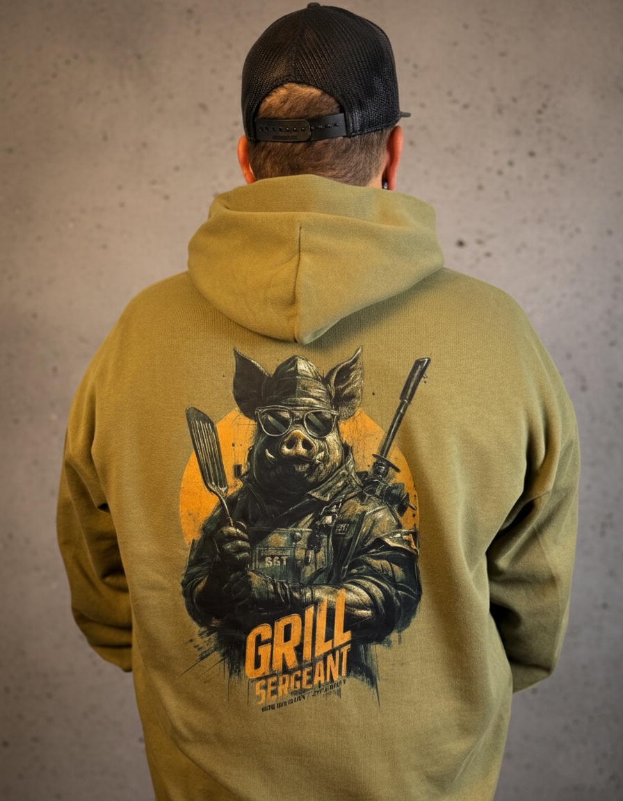 Grill Sergeant Hoodie S&T BBQ Division